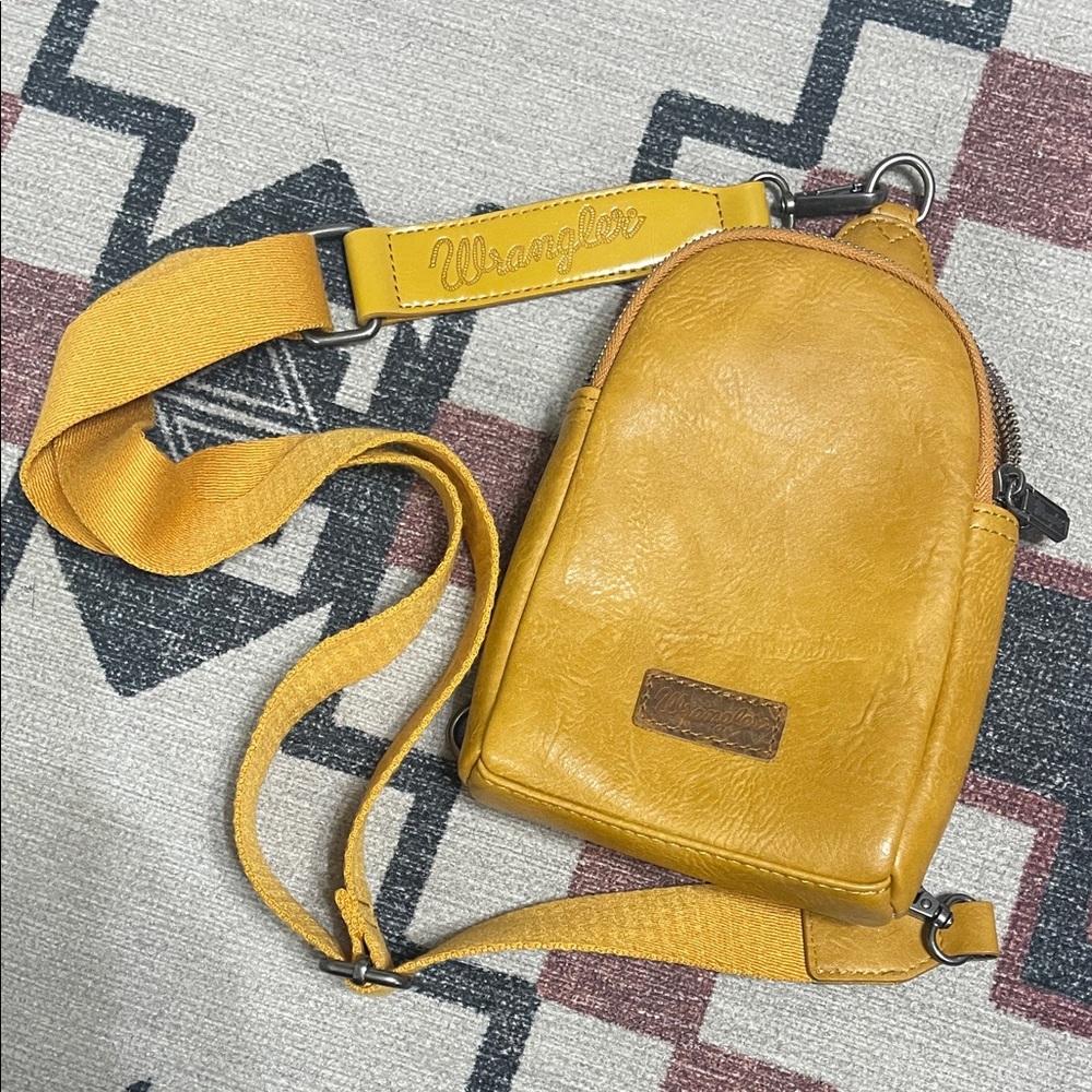 Wrangler Yellow Crossbody Bag with Adjustable Strap